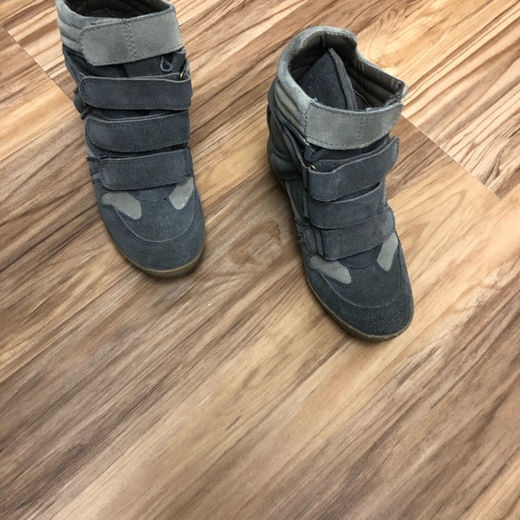 Steve Madden Hilight Wedge Sneaker Gray - Picture 2 of 3